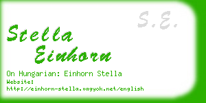 stella einhorn business card